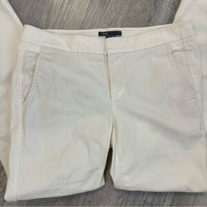 Vince women chino ivory cropped pants size 4
